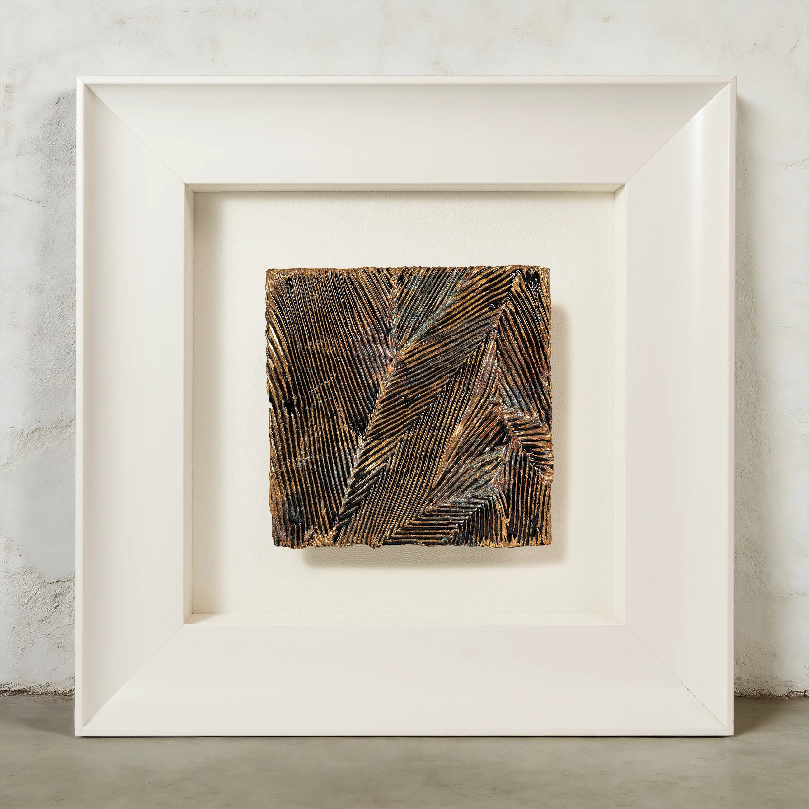 Striae — Patinated Foil · Aura Frame