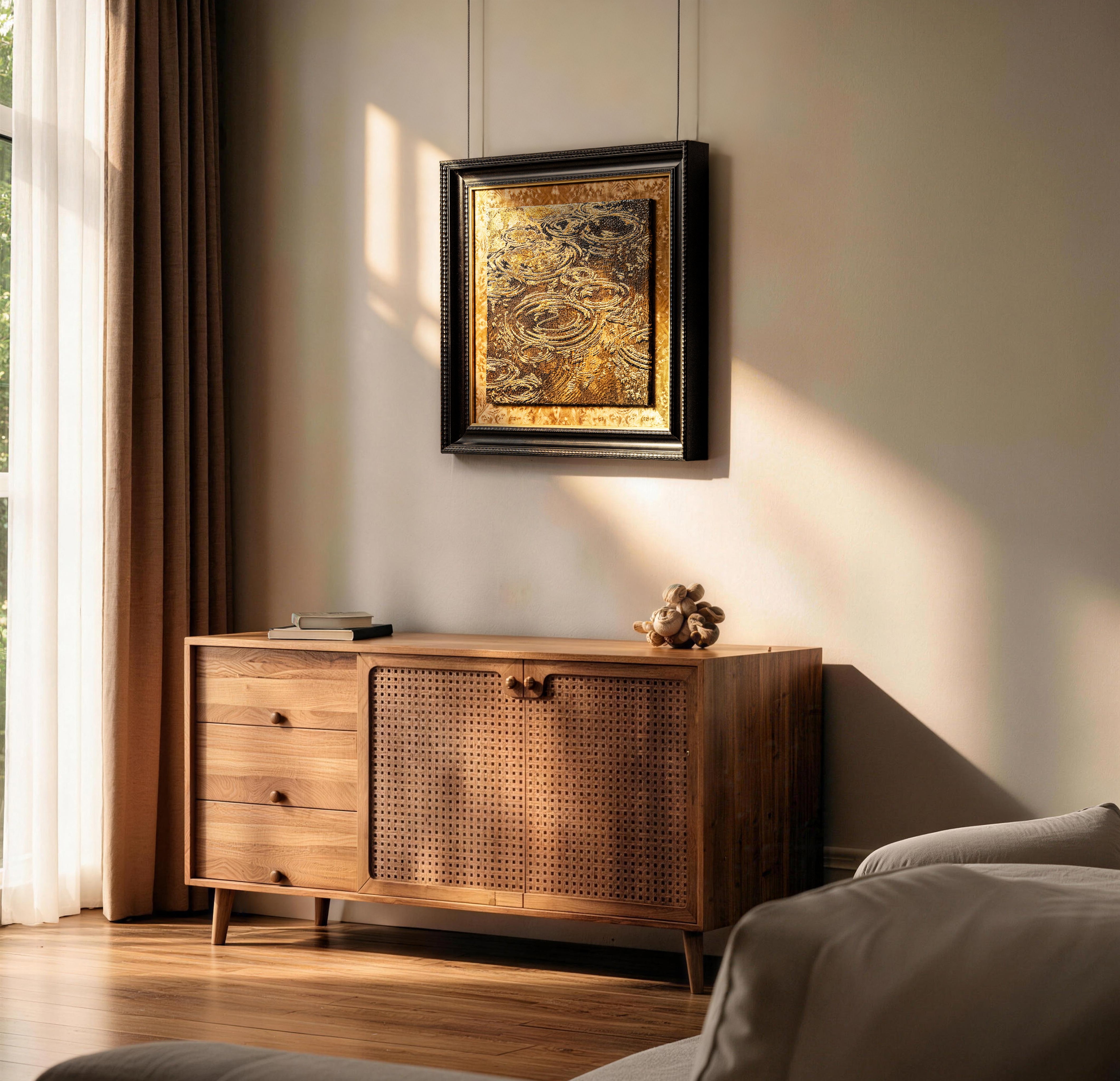 Autumn and Ripples Fired Foil Handcrafted Art