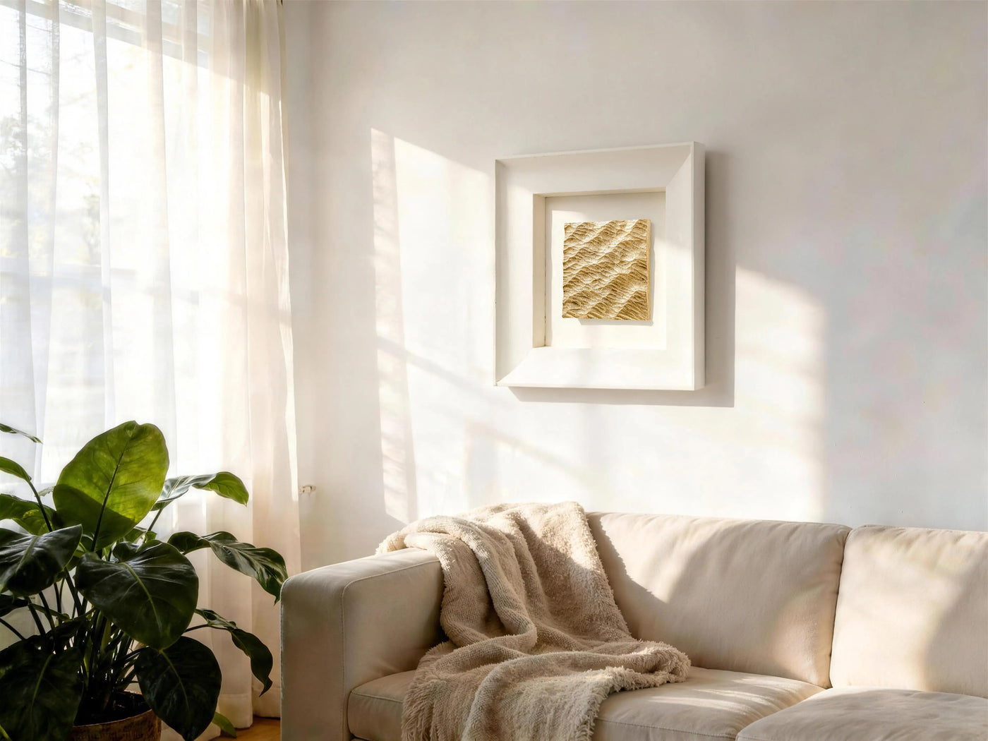 AetherCanvas® Intangible Heritage Foil Art — Calm Visual Focal Point for Sophisticated Spaces