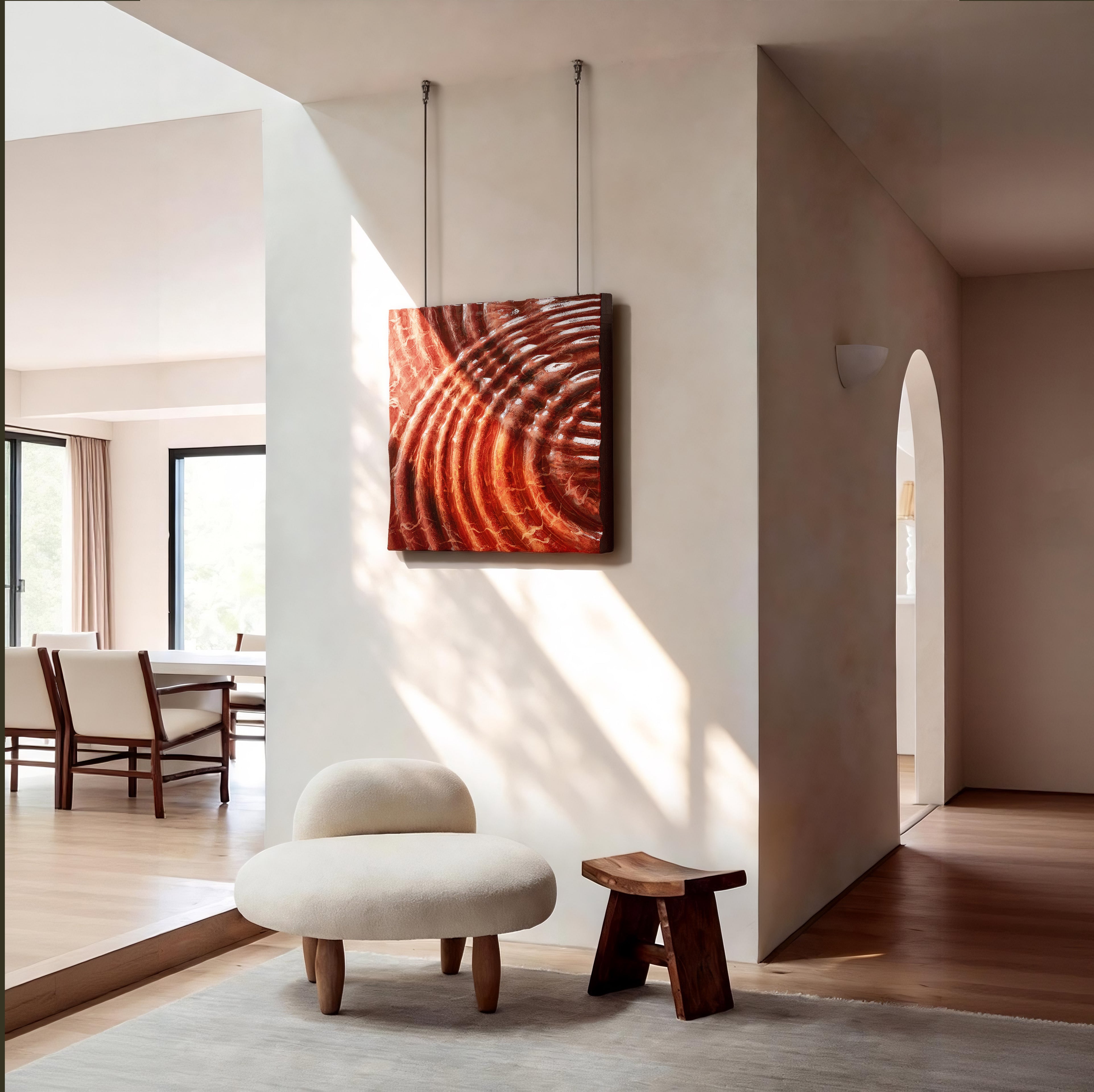 Ripples Texture Handcrafted Solid Art