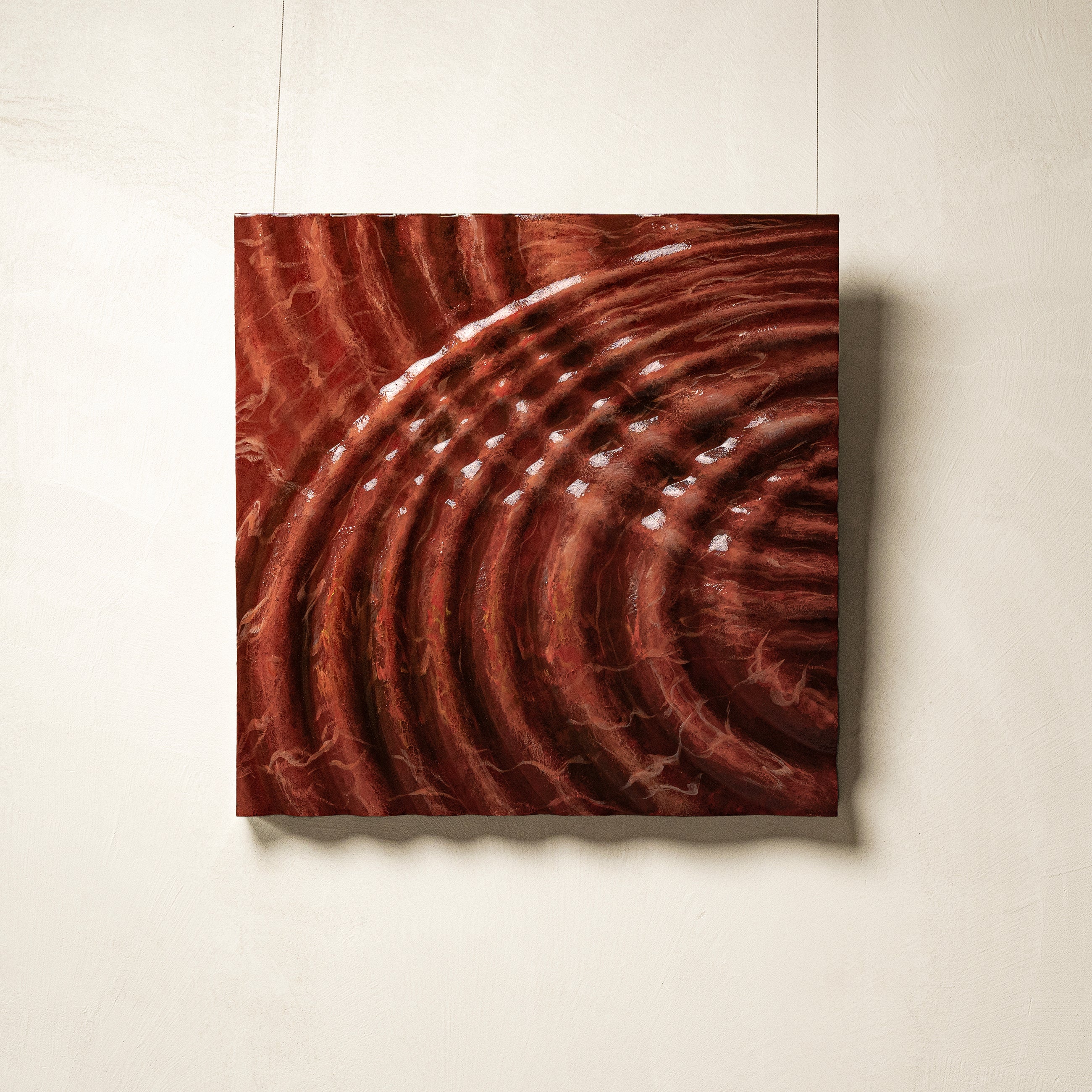 Ripples Texture Handcrafted Solid Art