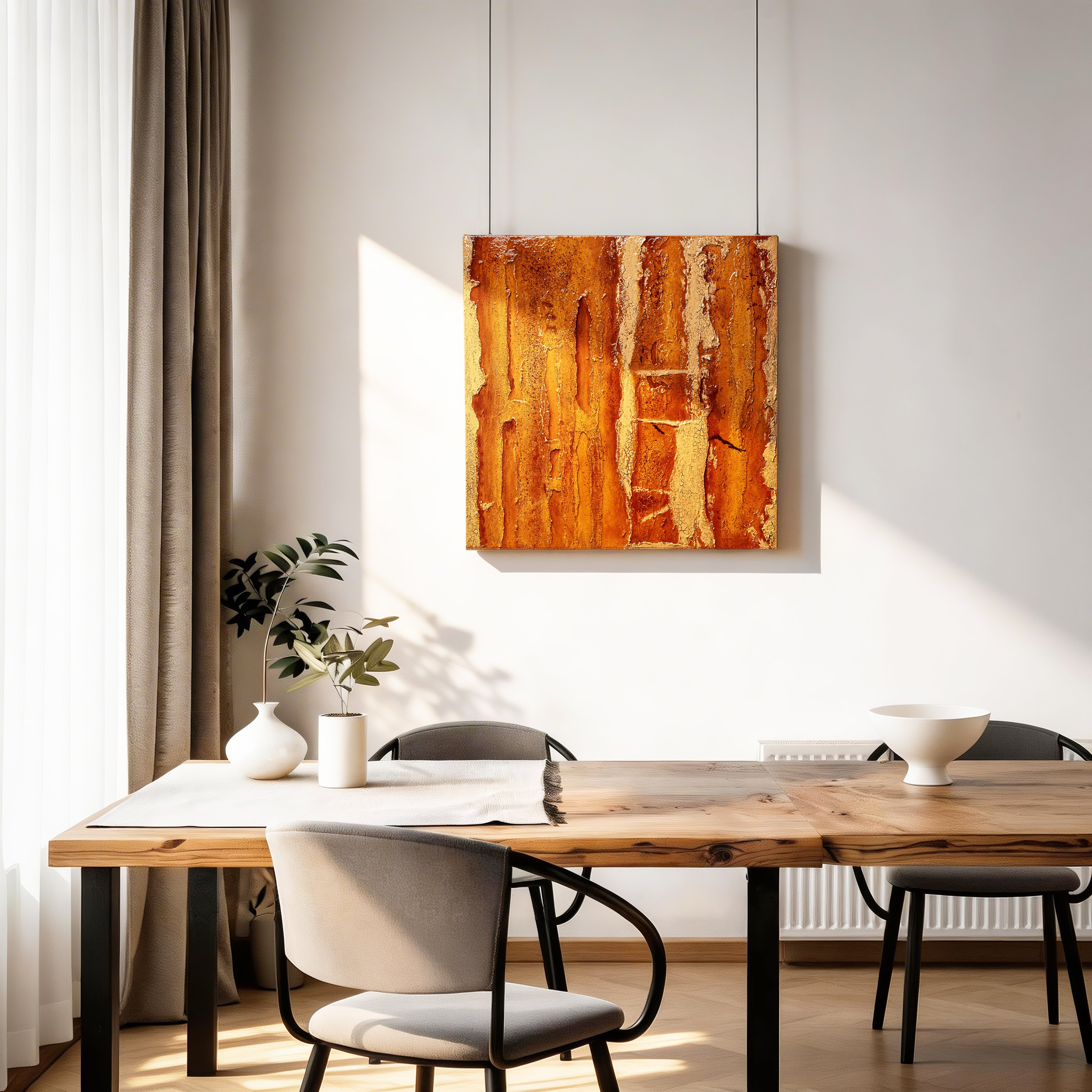 Gilded Terrain Texture Handcrafted Art