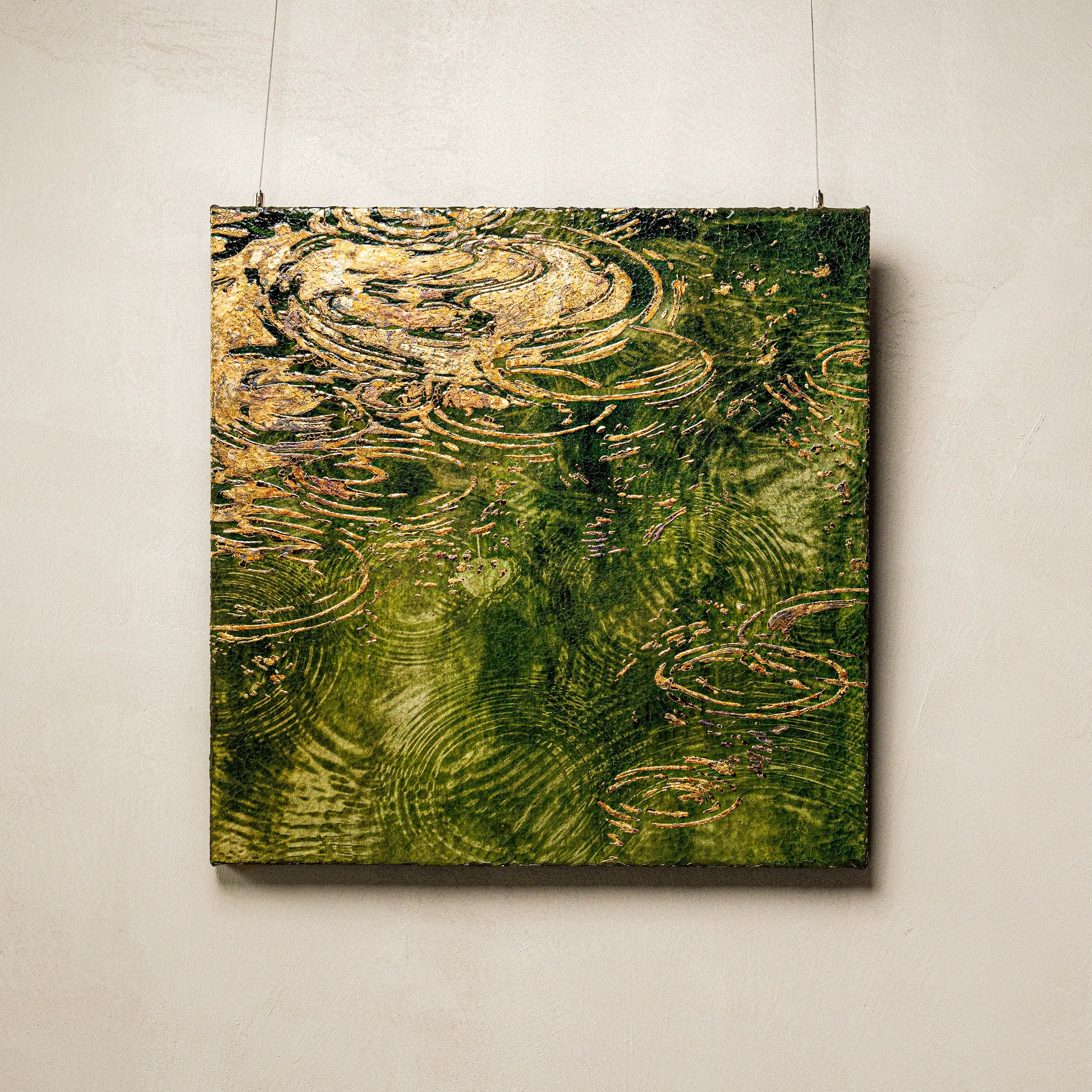 Early Spring and Ripples Fired Foil Handcrafted Art