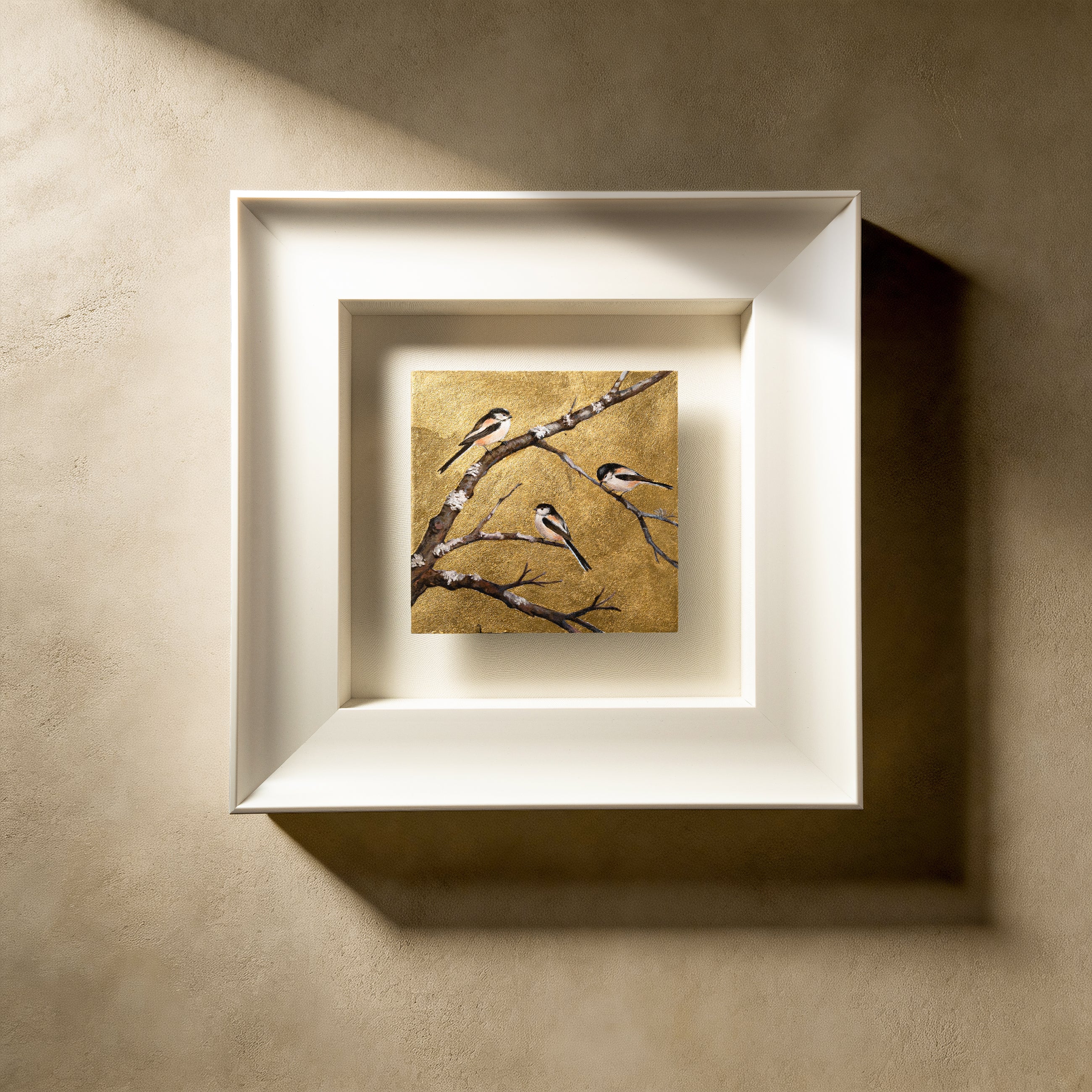 Snow Perch —  Gilded Foil · Aura Frame