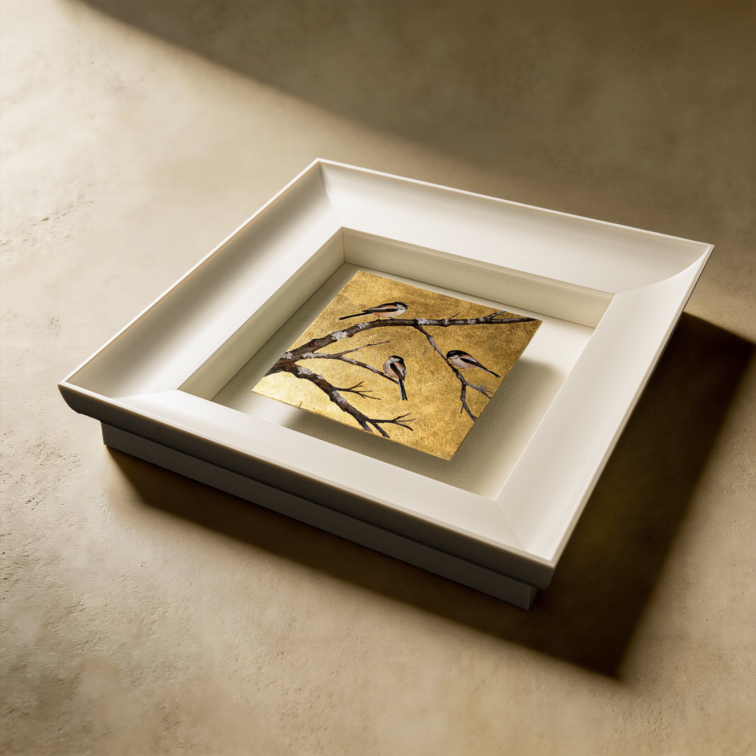 Snow Perch —  Gilded Foil · Aura Frame
