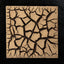 Unframed canvas of Reviving Earth Texture Handcrafted Art, showing the full mineral ground and Gold Leaf surface of this strictly handmade earth element artwork built from natural raw materials.